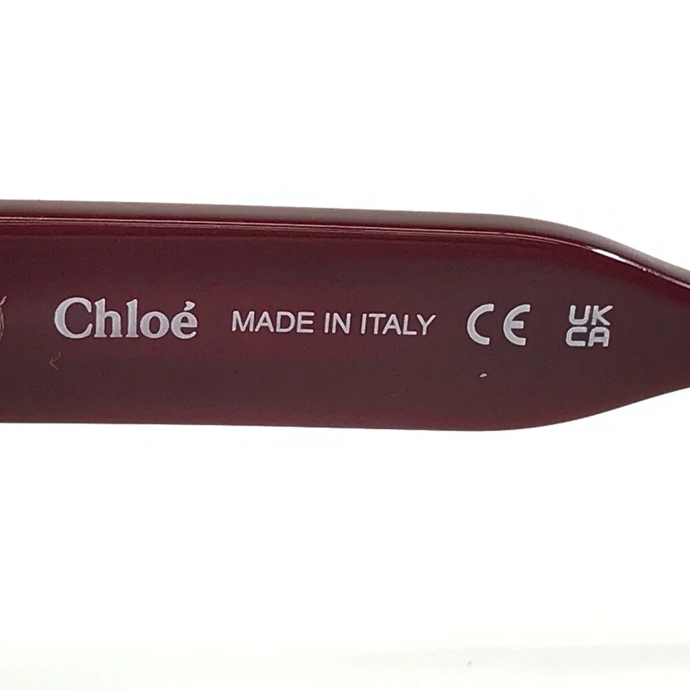 Chloe Eyeglasses Frames CH0200O 010 Shiny Bordeaux Butterfly Full Rim 53-15-140